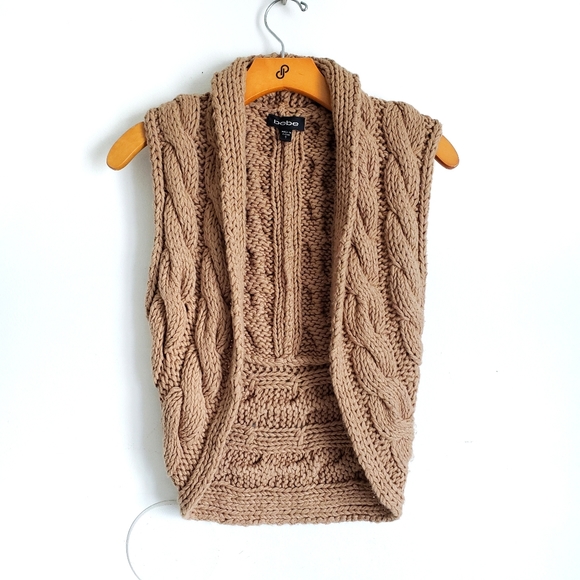 bebe Jackets & Blazers - BEBE Cable Knit Vest